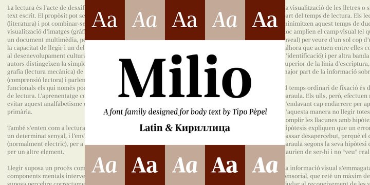 Example font Milio #1